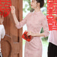 Pink Evening Gown New Chinese Style Short Women's Clothes Cheongsam