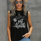 Fashion Plant Print round Neck Pullover Sleeveless Vest