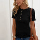 Fashion Silm Thin Casual round Neck Short Sleeves T-shirt