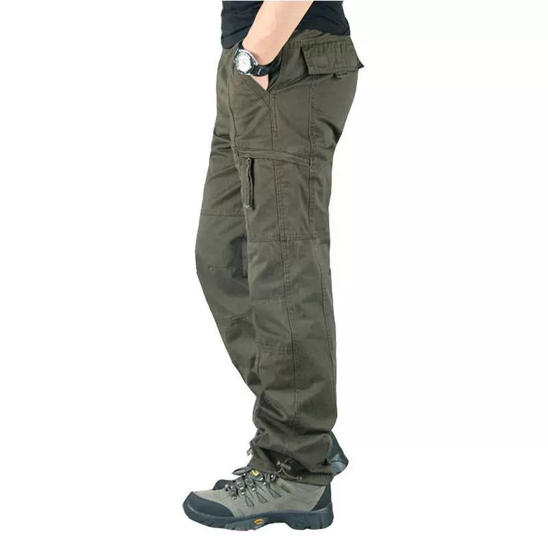 Casual Outdoor Wear-Resistant Thick Multi-Pocket Cargo Pants