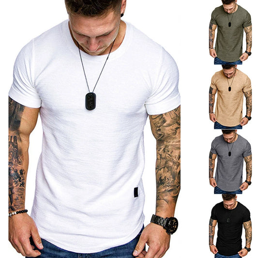 Mens Tshirts White Tshirt for Man Men Men T-shirt round Neck Casual Short Sleeve Summer