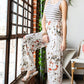 Fashion High Waist Thin Slim Striped Floral Jumpsuit