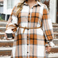 Plus Size Plaid Shirt-Dress