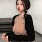 Pure Desire Wind Black Autumn Hot Girl Top Knitted Cardigan