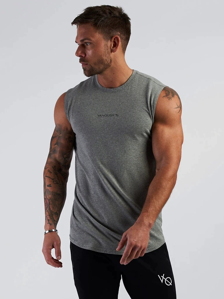 Dr. Muscle Brothers European and American Fashion New Sweatshirt Summer Men's Fitness Vest Running Tight Training Wear