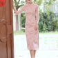 Pink Evening Gown New Chinese Style Short Women's Clothes Cheongsam