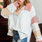 Fashion Loose All-Matching Pullover Sweatshirt Women 2024 Fall and Winter New Arrival Long Sleeves Contrast Color Fashion Pullover Tops Women