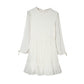 Fashion Smocking Stylish Carrying Strap Knee Length Long Sleeves Dress