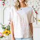 Women's Thin round Neck Print Top T-shirt with Short Sleeves