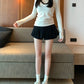 Spring New Arrival Pure Desire V-neck Style Knitwear Tops Basic Set