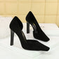 OL Fashion Suede Side Hollow-out plus Size Super High Heels