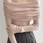 Off-Shoulder off-Neck Slim Fit Inner Wear Long Sleeve Sweater