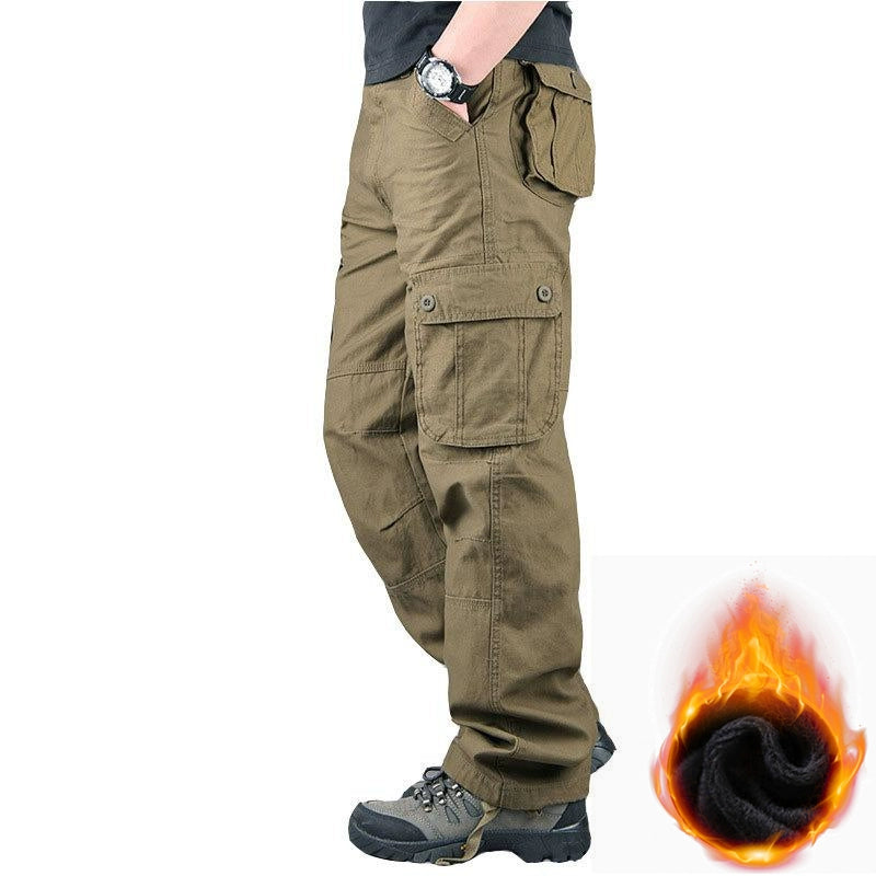 Casual Outdoor Wear-Resistant Thick Multi-Pocket Cargo Pants