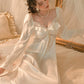 Women's French Style Pure Desire Palace Style Ice Silk Pajamas