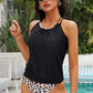 Shiying Triangle Split Swimsuit Women's Fashion New Arrival Sexy Cross Strap Leopard Tankini Swimsuit