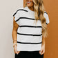 2024 Summer New Arrival Pullover Short Sleeve Knitting Tops Women's Fashion Stripes Print Casual Loose Three-Quarter Sleeve T-shirt