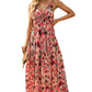 2024 Summer New Sexy Sling Dress Women's Fashion Vacation Style Stylish Floral Print Pullover Long Dress Women