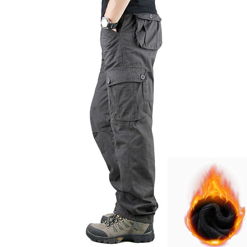 Casual Outdoor Wear-Resistant Thick Multi-Pocket Cargo Pants