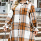 Plus Size Plaid Shirt-Dress