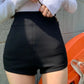 Black Sexy High Waist Stylish Suit Shorts Women's Summer Thin 2024 New Arrival Slim Looking Classy A- line Hot Pants