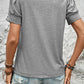 Fashion Pure Black Lantern Pullover Thin Short Sleeve T-shirt