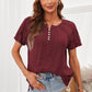 Women's Fashion Solid Color Half Sleeve Thin Pullover Tops