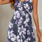 Summer Slim-Waist Floral Print Sleeveless Dress