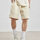 Pure Color Men's Minimalist Textured Shorts