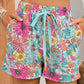 2024 Summer New Arrival Low Waist Thin Casual Shorts Female Fashion Plant Florals Print Stylish Female Shorts