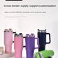 40oz 1200ML High Quality Insulated Tumbler with Handle Straw Double Wall Thermal Iced Travel Cup Coffee Cup Perfect Gift