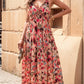 2024 Summer New Sexy Sling Dress Women's Fashion Vacation Style Stylish Floral Print Pullover Long Dress Women