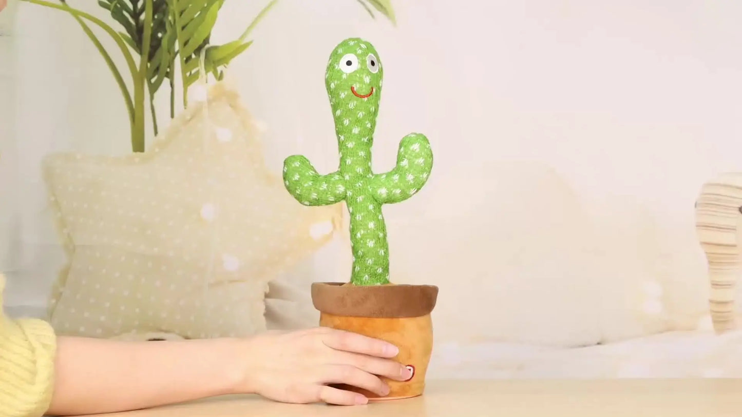 Talking Cactus Toy Dancing Cactus Baby Toy with Lighting Singing Mimicking Cactus Baby Toys Repeat What You Say Cactus Record