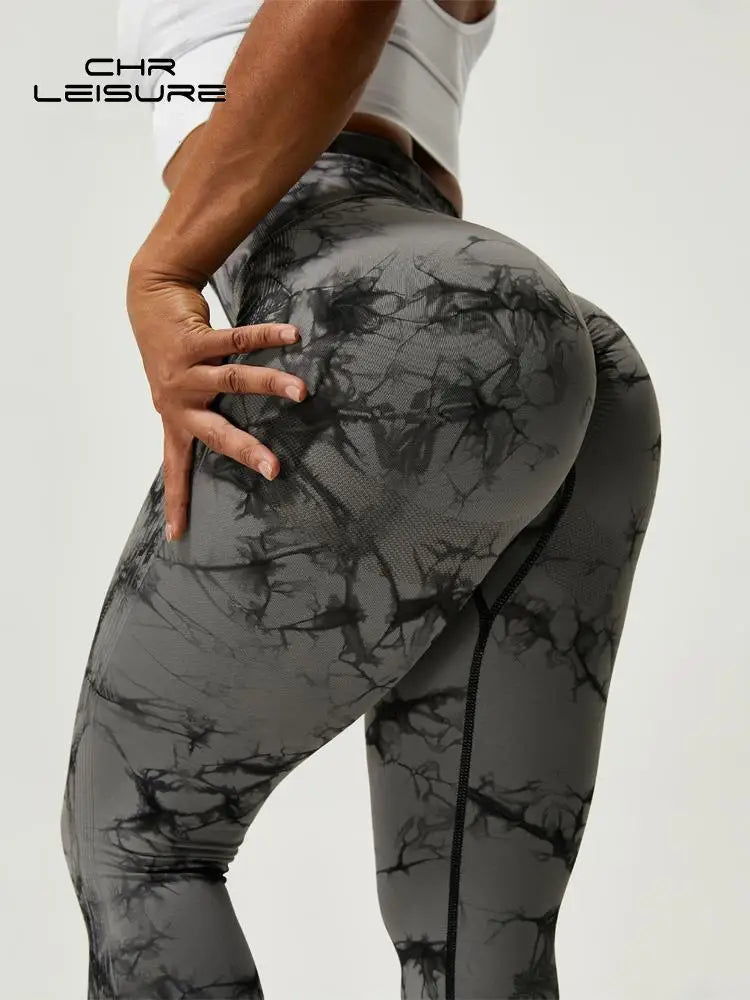 Y2K Women's Tie Die Push-Up Athletic Leggings