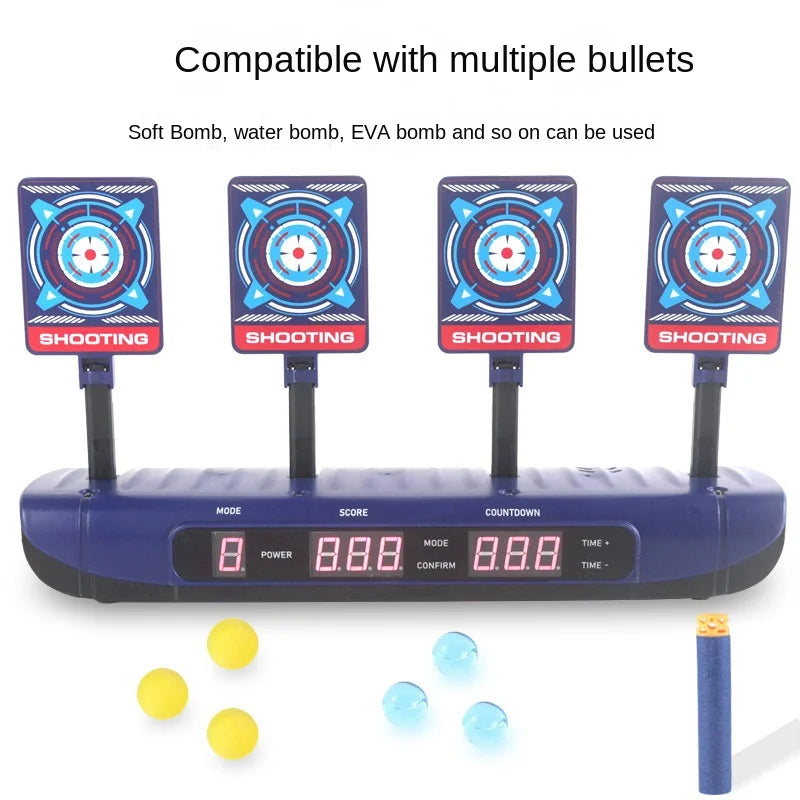 Targets for Nerf Guns Auto Reset Electric Shooting Target Accessories Kids Sound Light Shooting Game Toys High Precision Scoring