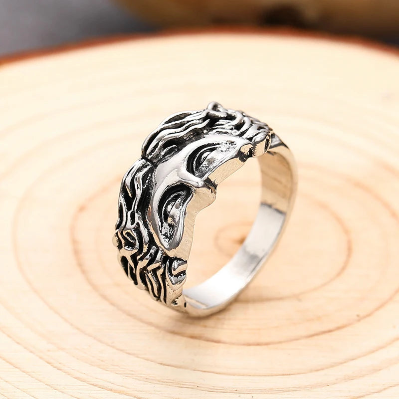 Brass Jesus Ring