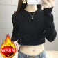 Y2K Comfy Cropped Turtleneck Sweater