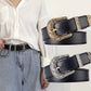 Women'S Belt Vintage Carved Needle Buckle Men'S Belt Punk Hip Hop Rock Style Jeans Belt Y2K Belt PU Leather Belt Cheap Belt