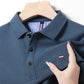 Men's Fitted Short Sleeve Casual Embroidered Polo
