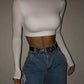 Basic Sheath Women Solid Turtleneck Tshirt Autumn Stretch Casual Undershirt Female All-match Street Activity Crop Tops