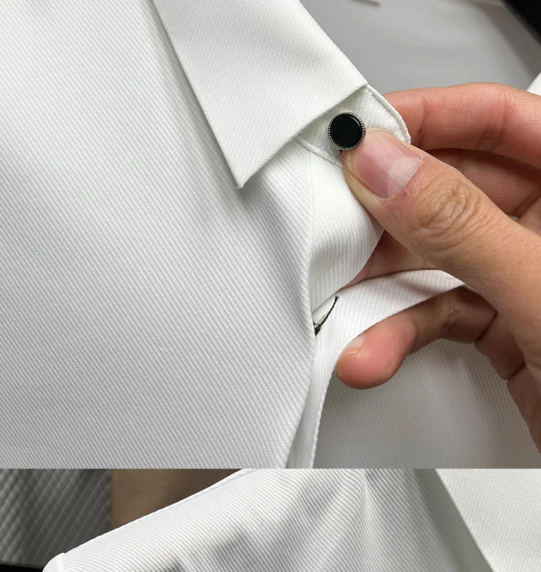 High quality ice silk breathable short sleeve T-shirt Men's 2023 Summer Fashion Embroidery Casual Elastic Comfort polo shirt