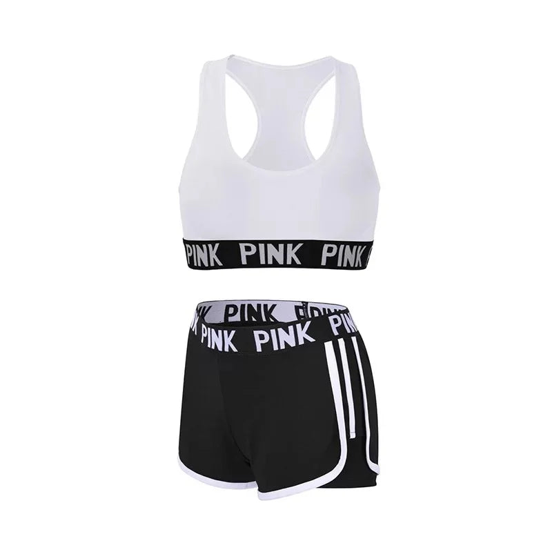 PINK 2pc Tank and Shorts Workout Set