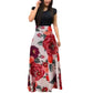 Fast Fashion - White/Red Rose Dress - Women's