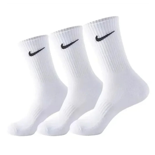 Nike Unisex White-Black 3-Pair Socks