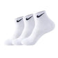Nike Unisex White-Black 3-Pair Socks