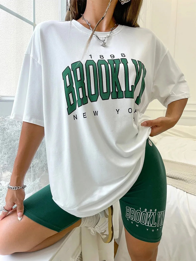 Y2K Loose-Fit Brooklyn T-Shirt