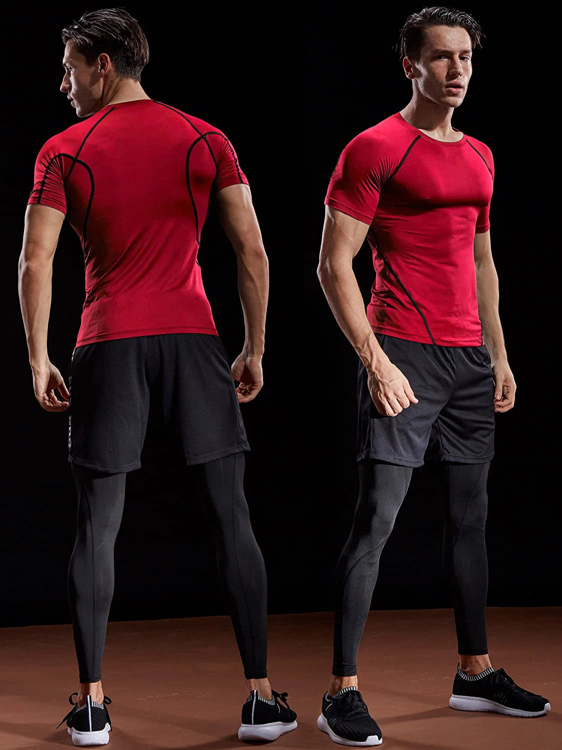 2024 Compression T Shirt Men Summer Sportswear Running T-shirt Elastic Quick Dry Sport Tops Tee Athletic Gym Workout Shirts Men