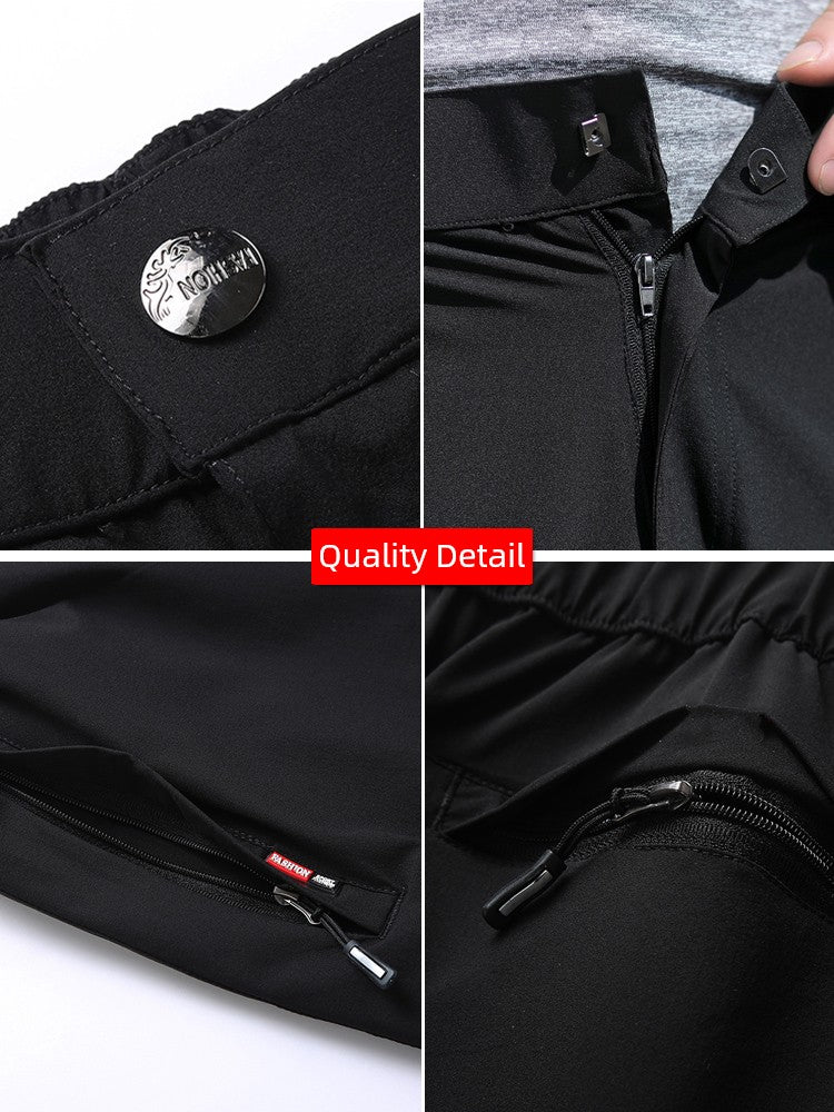 Elastic Ice Silk Leisure Middle-Aged and Old Father Clothes Quick-Dry Pants