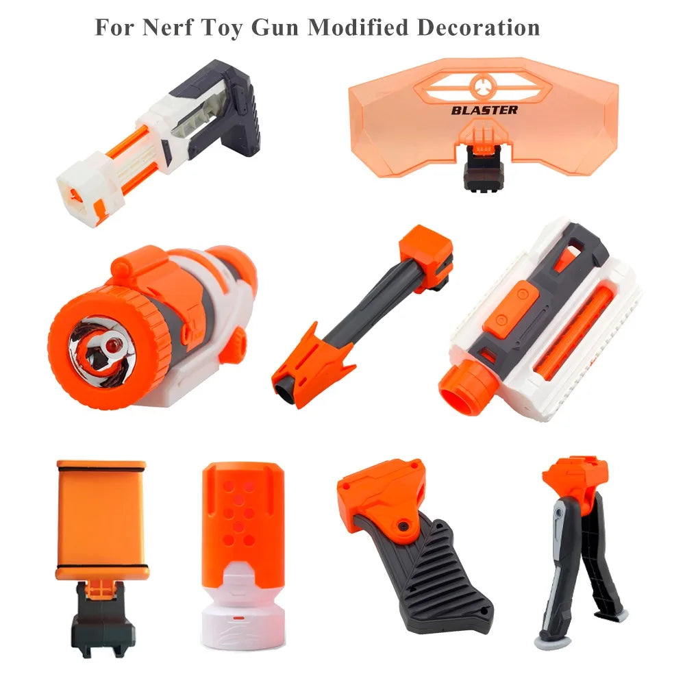 Toy Gun Modified Parts for Nerf N-strike Elite Series Muffler Tail Stock Flashlight Universal Toy Gun Accessories