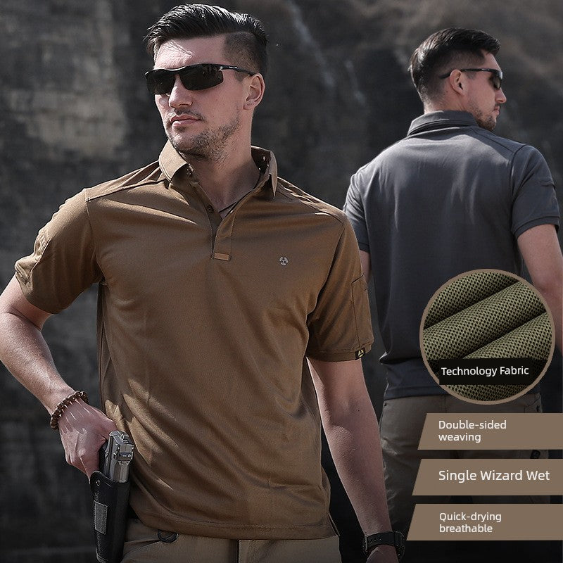 Fashionable Archon Multi-Functional Men's Sweat-Wicking Tactical Short Sleeve