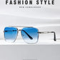 2024 Fashion Square Luxury Design Sunglasses Men Women Flight Seven Rock Mach Six Style Gradient Pilot Sunglasses Oculos De Sol